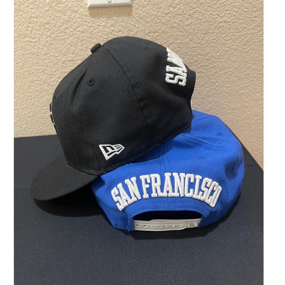 New Era 9FIFTY San Francisco Giants Snapback Hat Bundle Black Blue Green Bottom